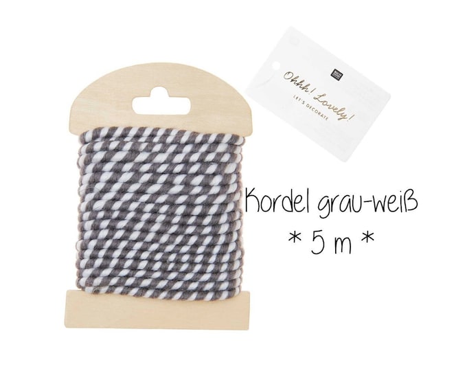 Cord Christmas gray-white