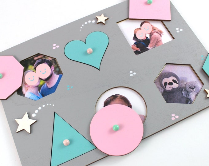 Puzzle with family photos, wooden puzzle, family puzzle, individual puzzle