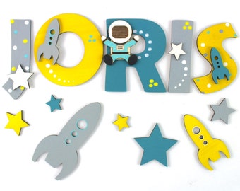 Wooden letters room door space personalized