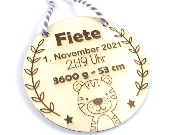Baby name tag