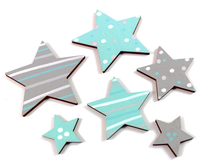 Large star set, matching wooden letters