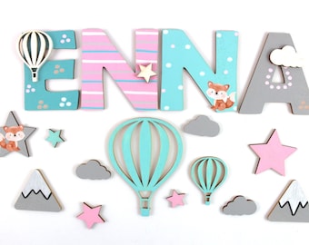 Wooden Letters Nursery Door Baby Girl