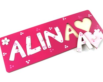 Wooden puzzle personalized name