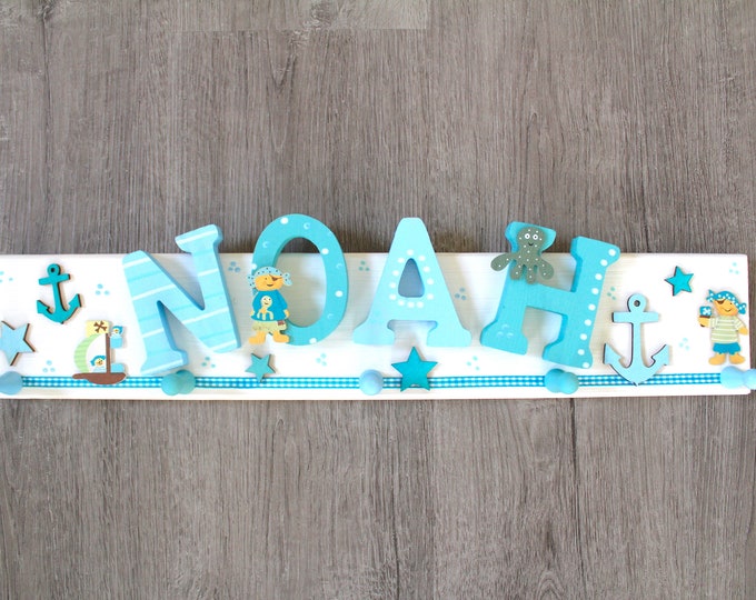 Children's wardrobe, Wardrobe, Favourite places, Individual children's wardrobe - Pirates, Anchors, maritime