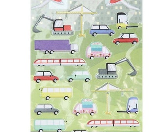 Sticker vehicles, sticker vehicles, sticker set, crafts for children, sticker boy, sticker sheet means of transport, cars, airplanes