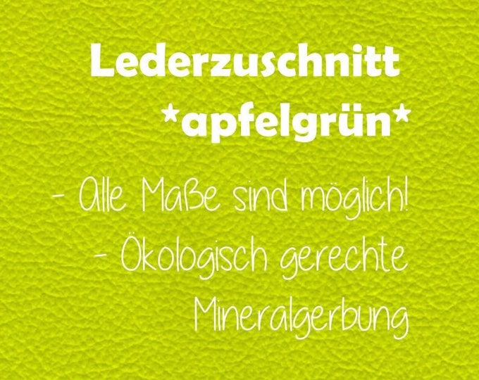 Leather cut green, leather piece, leather for slippers, slippers, crawling shoe leather, leather cut, leather piece