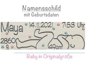 Name tag personalized with birth dates