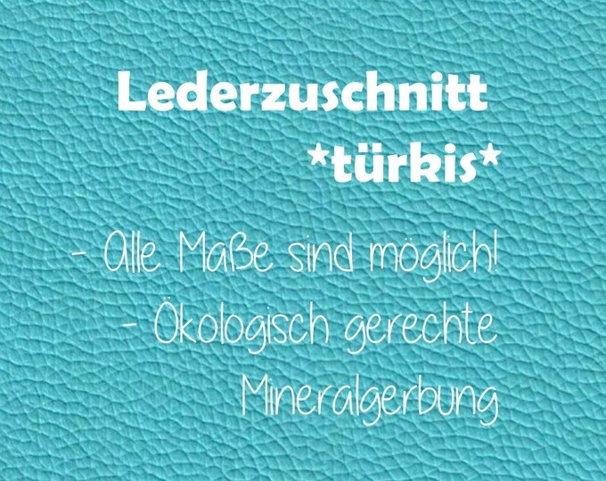 Leather cut turquoise mint, leather piece, leather for slippers, crawling shoe leather, leather for crawling shoes