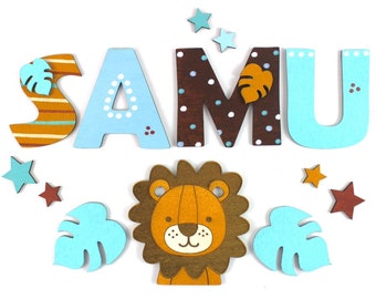 Wooden letters lion