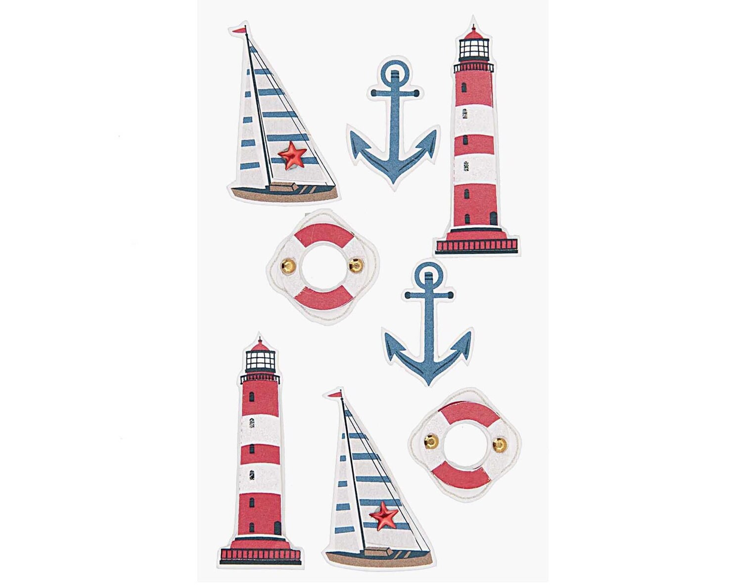 thumbnail image 2 of Heartbeat Anchor Stickers - 6 Sizes, 21 Colors - German Made - Auto, Motorcycle, Boat 2 of 6