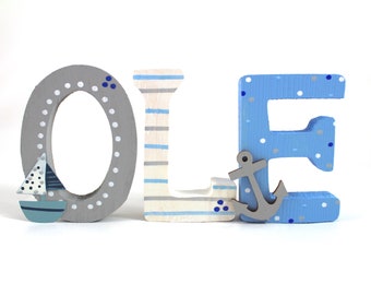door letters children's room maritime