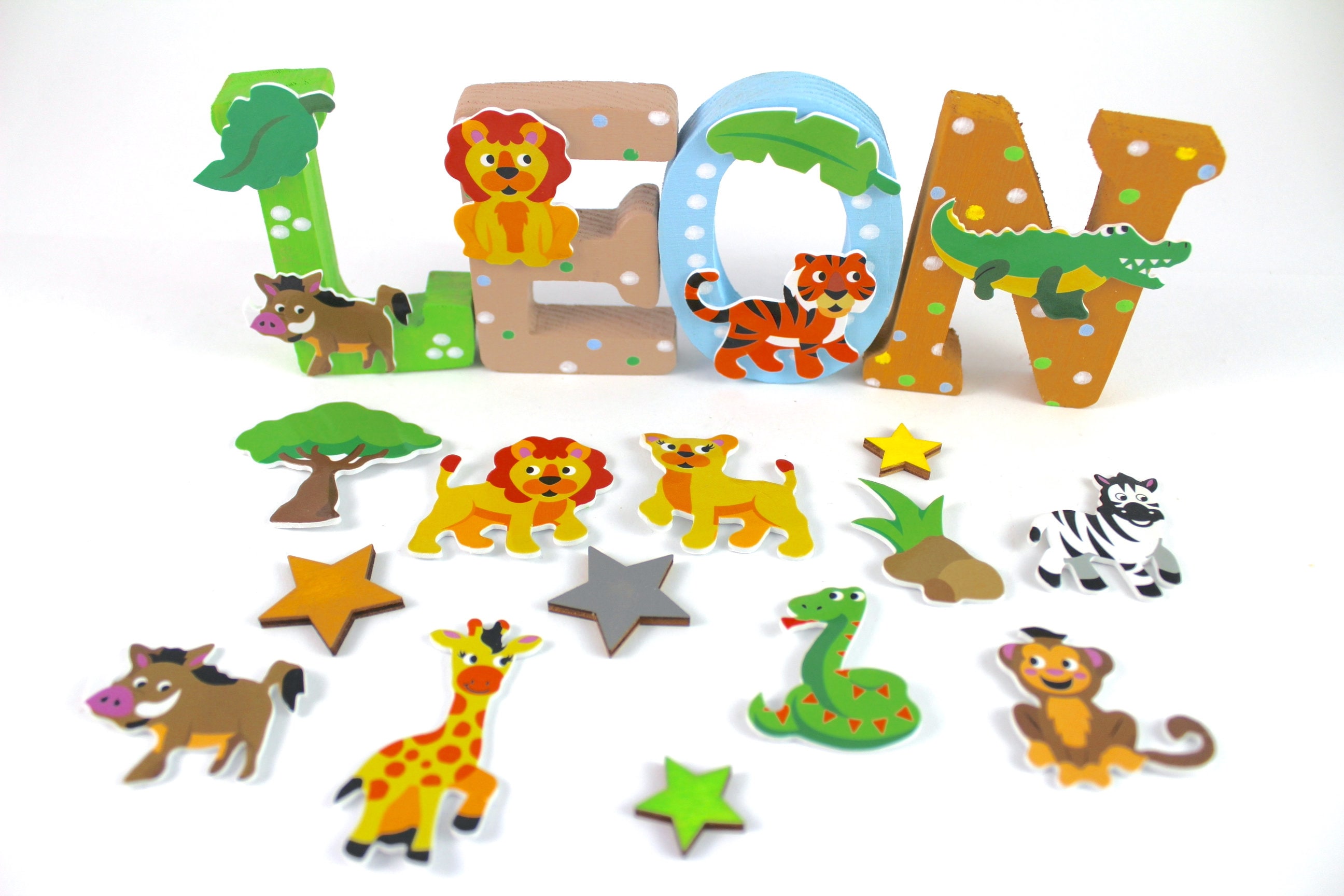 Wooden letters, door letters, nursery letters