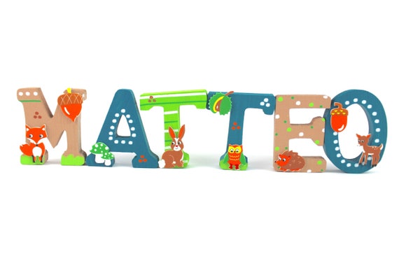 wooden letters for nursery door