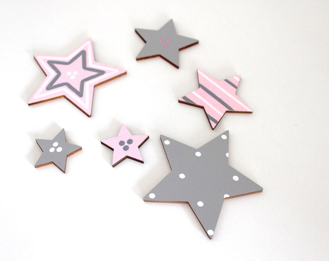 Large star set, matching wooden letters