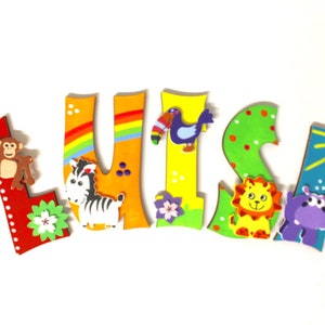 Wooden Letter Rainbow Nursery Door Door Letter Baby image 3