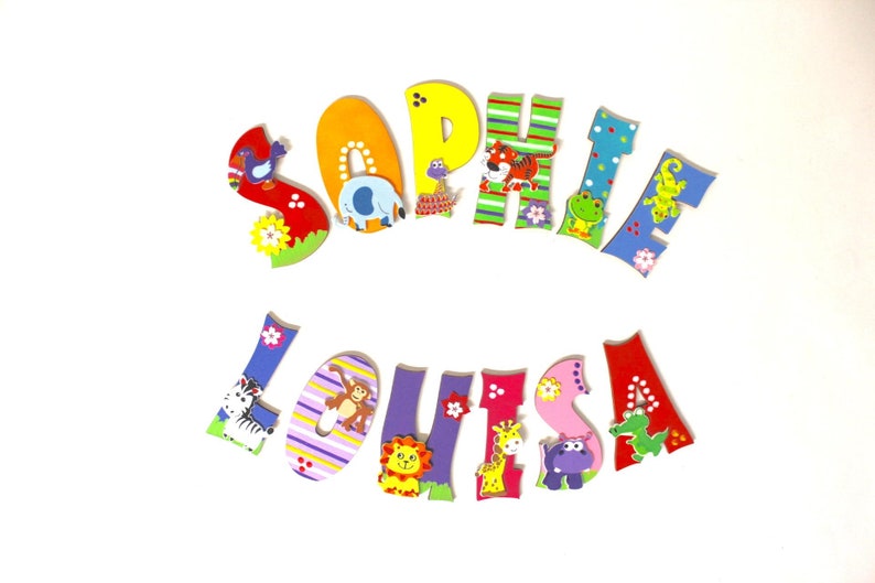 Wooden Letter Rainbow Nursery Door Door Letter Baby image 2