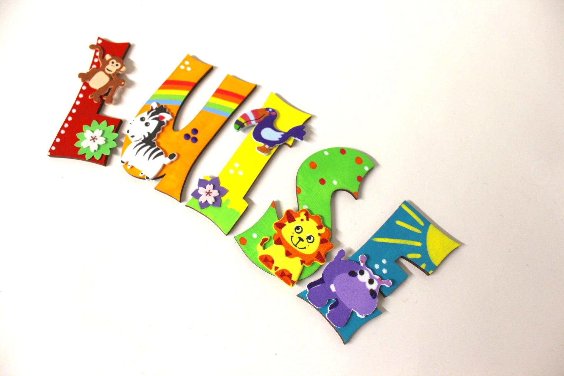 Wooden Letter Rainbow Nursery Door Door Letter Baby