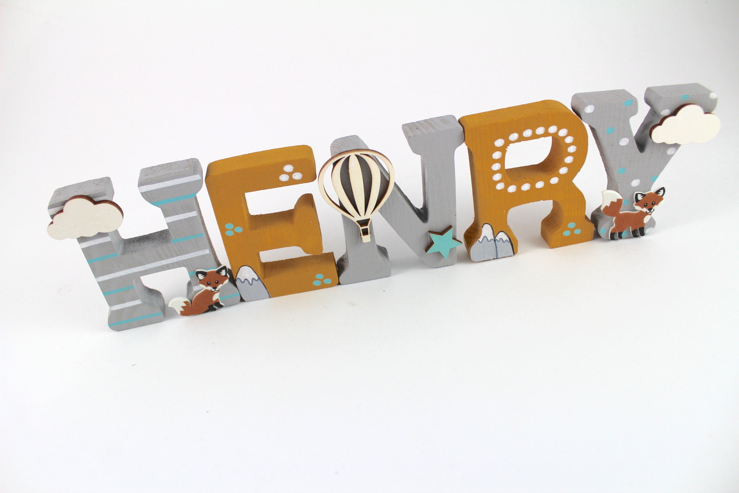 Wooden letters, door letters, nursery letters