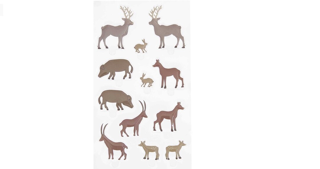 Waldtiere 3D-Sticker Set - 20 Lustige Aufkleber Zum Basteln, Sammeln & Spielen Für Kindergeburtstage & Schule