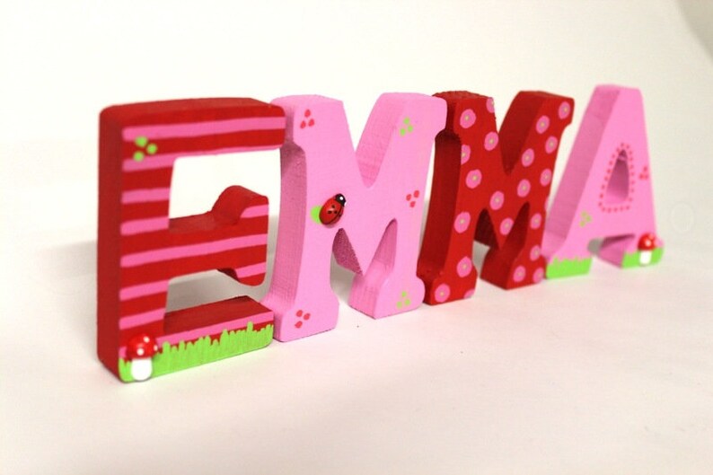 Wooden letters , decorative letters, letter decor , wooden monogram, wedding letters image 1