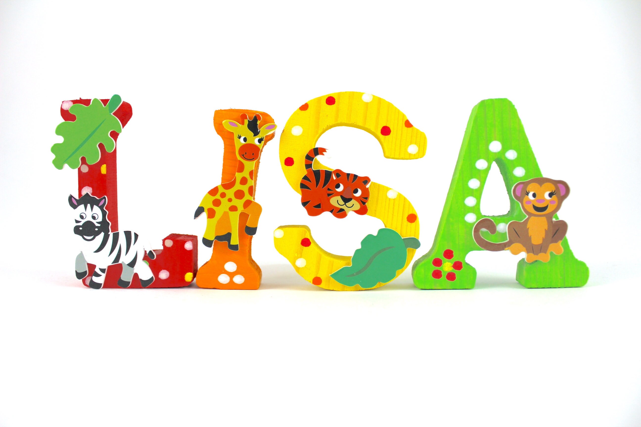 Wooden letters, door letters, nursery letters