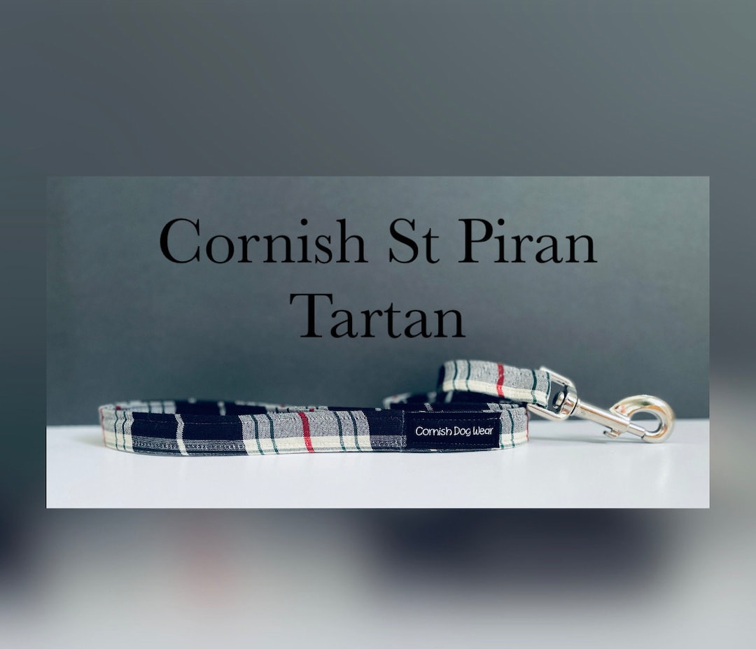 st-piran-cornish-tartan-full-fabric-dog-lead-etsy-uk