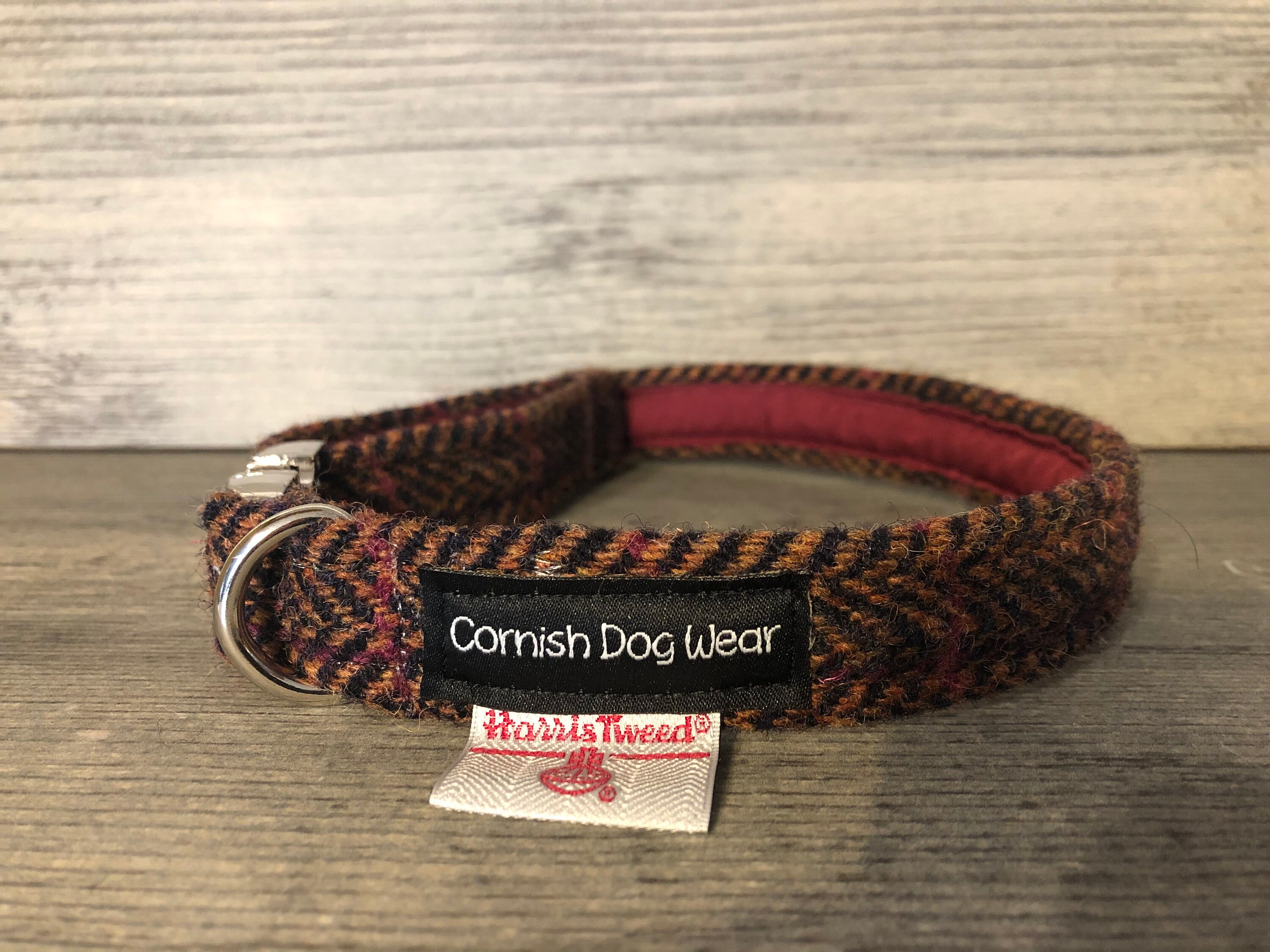 Genuine Harris Tweed Dog Collar Autumn Herringbone with Alu Etsy