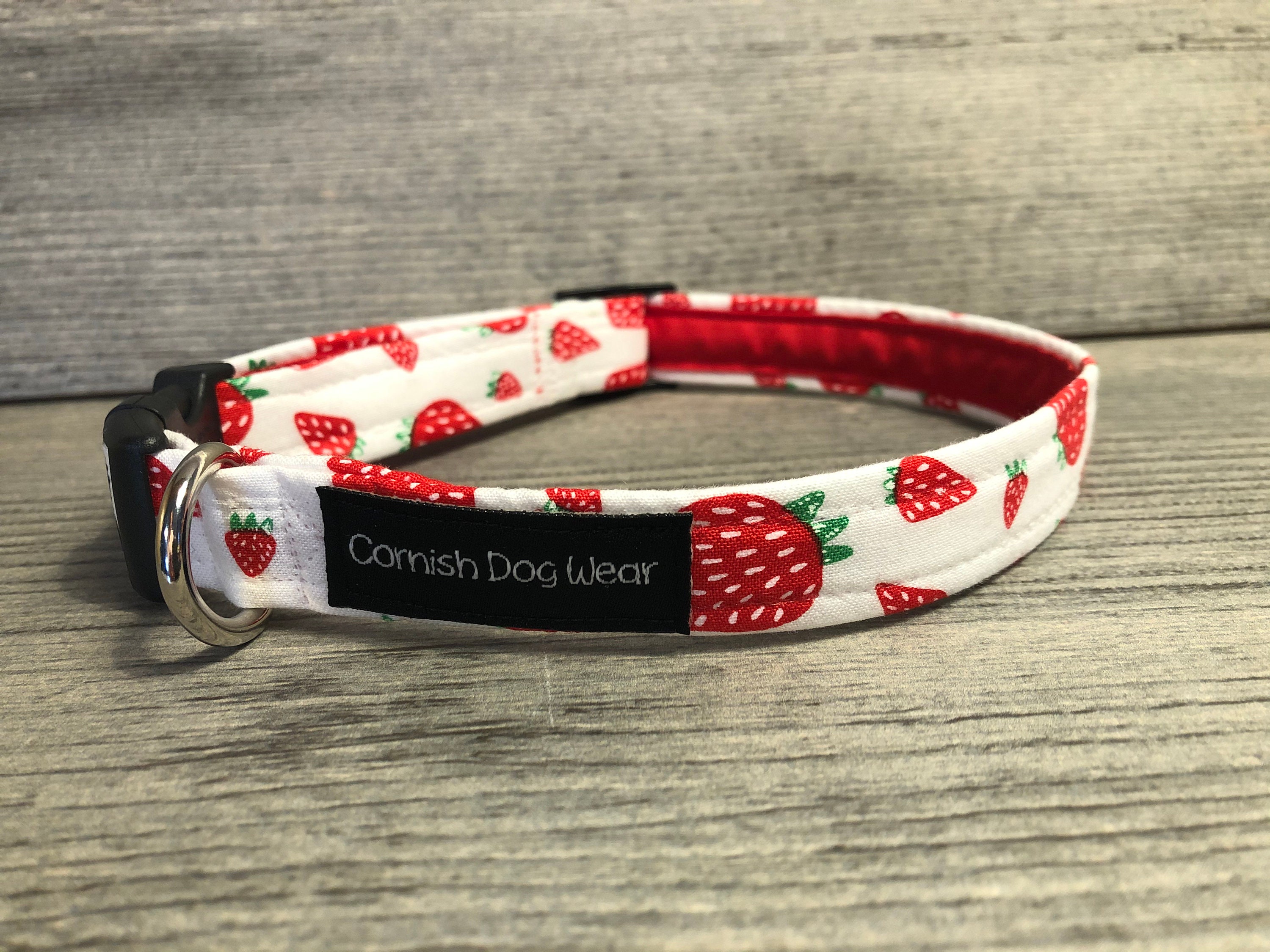 strawberry dog collar
