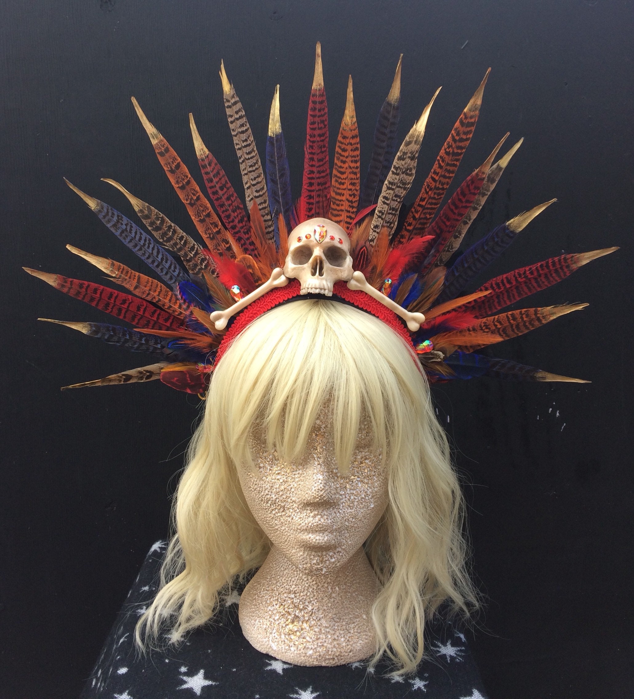 Jewelled Voodoo Priestess Feather 