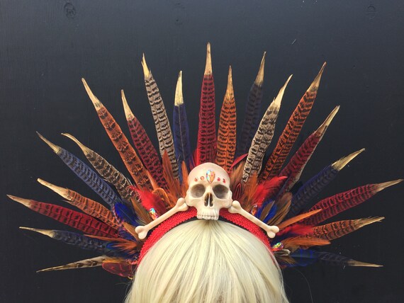 Jewelled Voodoo Priestess Feather 