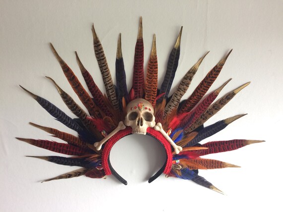 Jewelled Voodoo Priestess Feather 