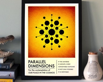 Parallel Dimensions - science/physics/multiverse art print SMALL and LARGE