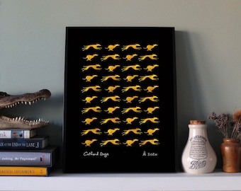 Catford Dogs - Greyhound fine art print