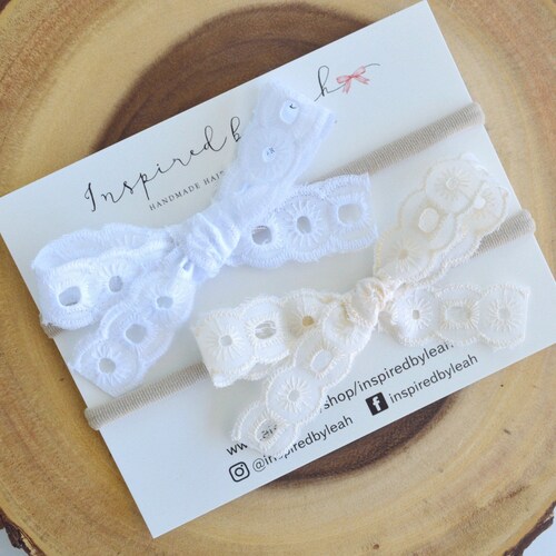 Baby Girl Hair Bows / Leather Bow/ Baby Girl Headband Etsy