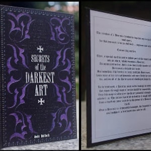 Dark Magic Book and &quot;How to Read Mind&quot; Book - Fanmade [A6 Dimension (size in description) - 60 Blank Pages]
