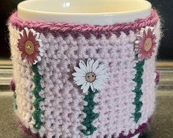 Birthay Crochet Flower Mug Cosy Pattern