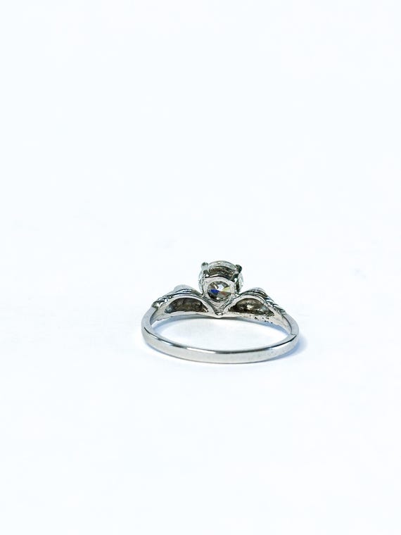 Sterling Silver Crystal Solitaire Engagement Ring… - image 2