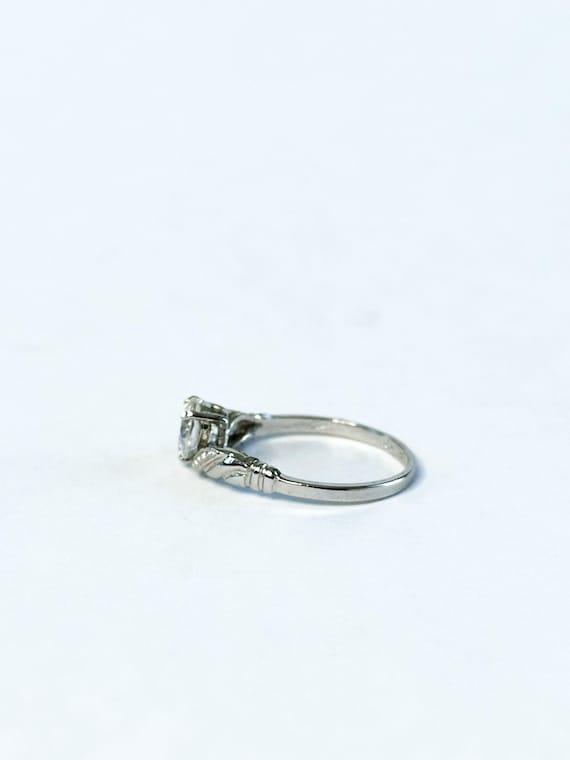 Sterling Silver Crystal Solitaire Engagement Ring… - image 4
