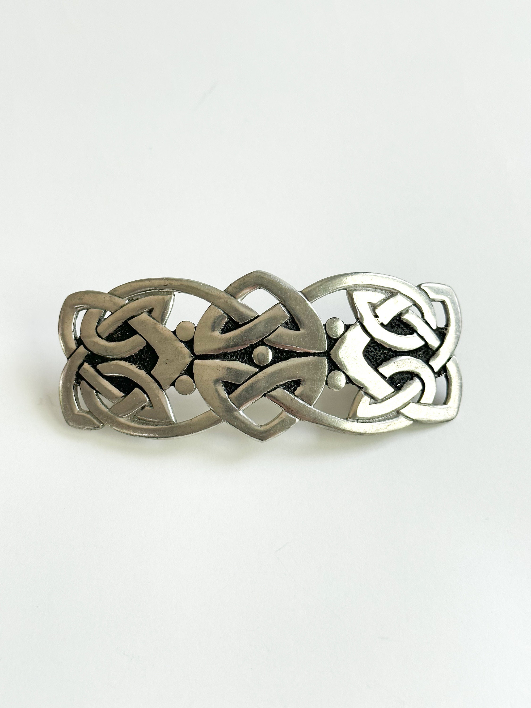 Celtic Knot Pewter Hair Barrette Made in France by St 