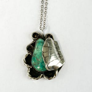 Sterling Silver Turquoise Vintage Navajo Pendant