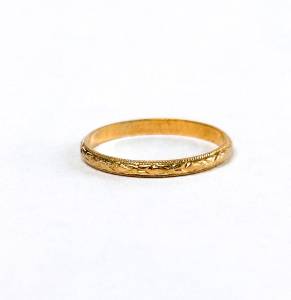 Precious 10k Gold Floral Baby Ring Infant Ring Mid