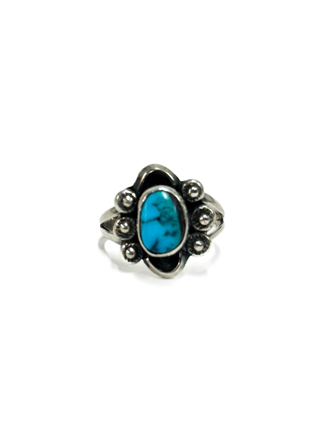 Sterling Silver and Turquoise Navajo Ring Size 8 - Etsy