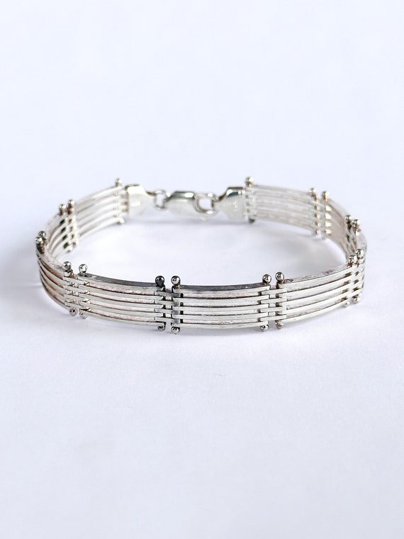 Sterling Silver Gate Link Bracelet