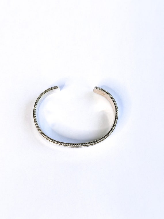 Sterling Silver Double Twist Navajo Cuff Bracelet Signed
