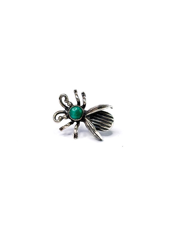 Sterling Silver Turquoise Navajo Bug Brooch