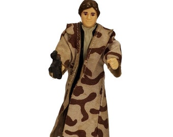 Original 1984 Star Wars Endor Han Solo Camo Trench Coat Figure ROTJ M11