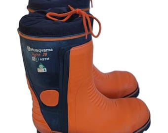 Husqvarna Light 28 Chainsaw Forestry Safety Boots Steel Toe US 8.5 EU 41 T11