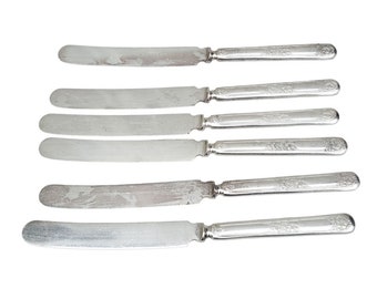 Wm Rogers & Son ORANGE BLOSSOM IS Silver Plate 1910 Luncheon Knives Set of 6 (M1