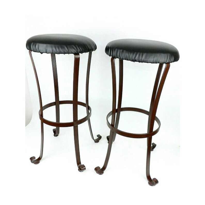 Bar Stools Barstools Wrought Iron Thinline California Metal Image 0