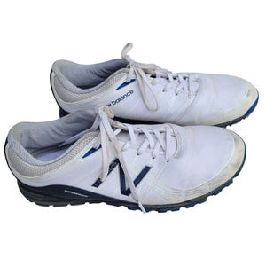 New Balance Men&#39;s Minimus Waterproof Spikeless Golf Shoe White Blue 11 M30